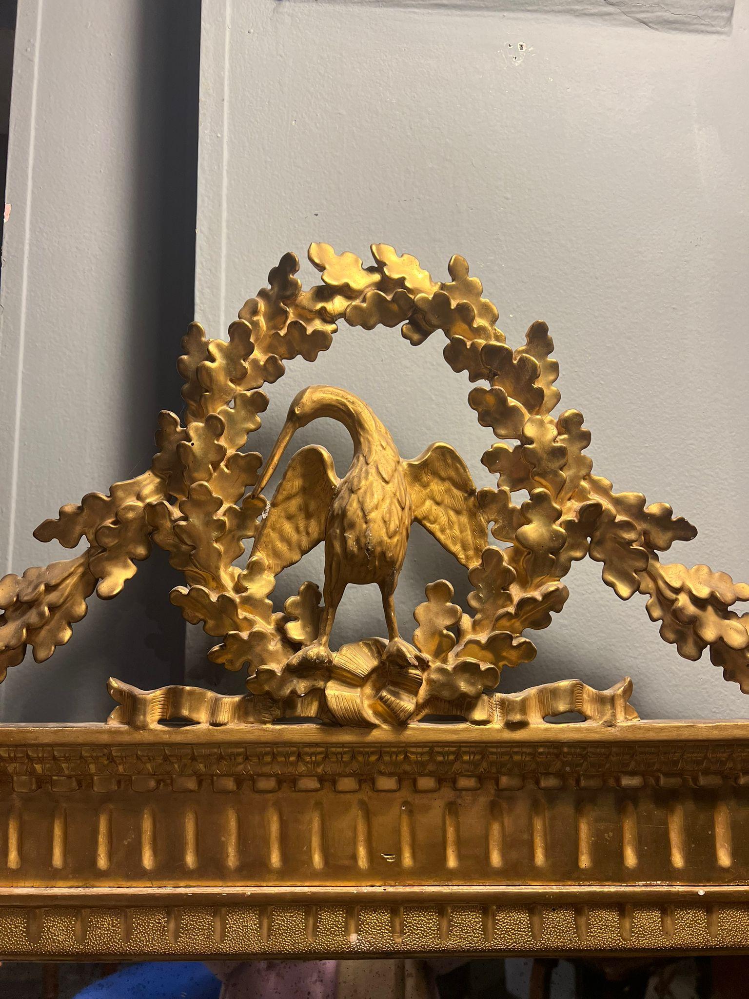 Miroir en bois doré 18e siècle en vente 7