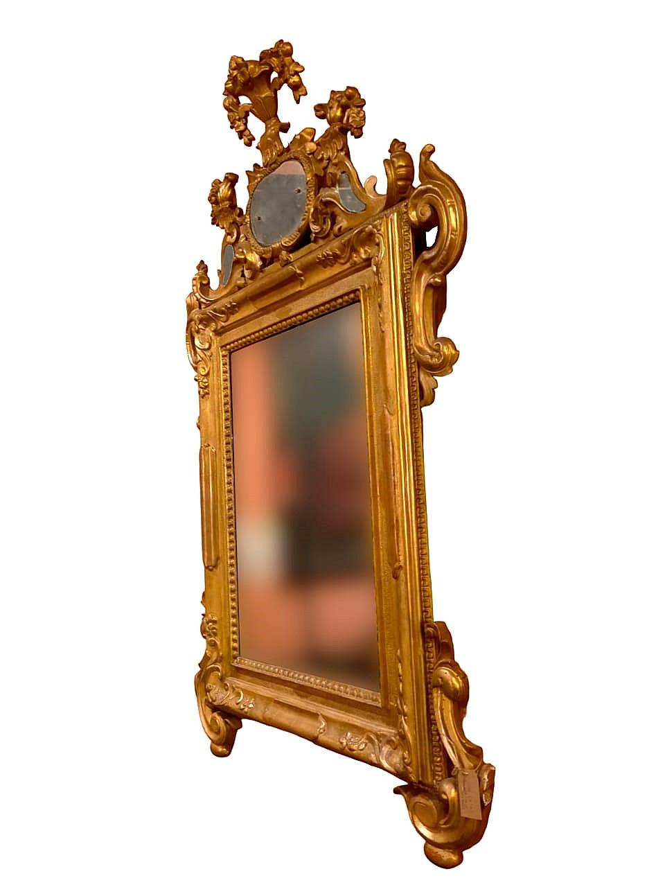 Hand-Carved Louis XV gilded mirror Venice For Sale