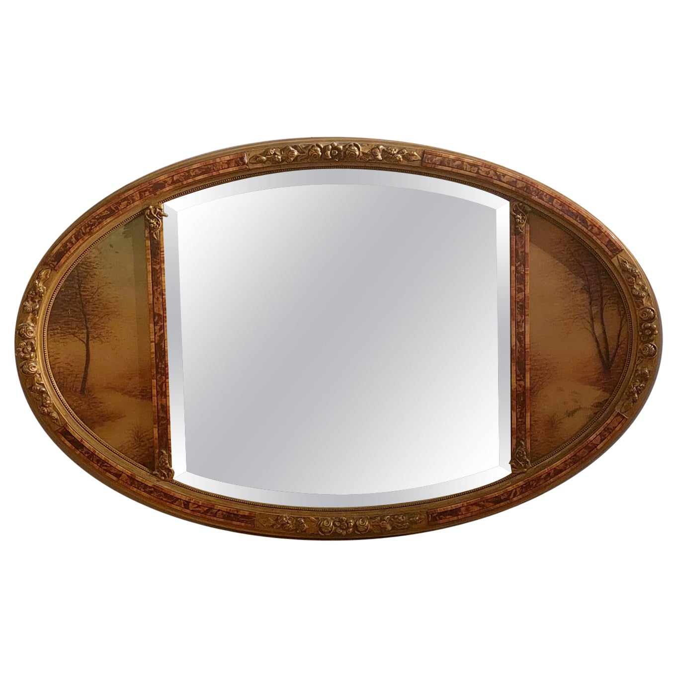 Miroir ovale français 1920