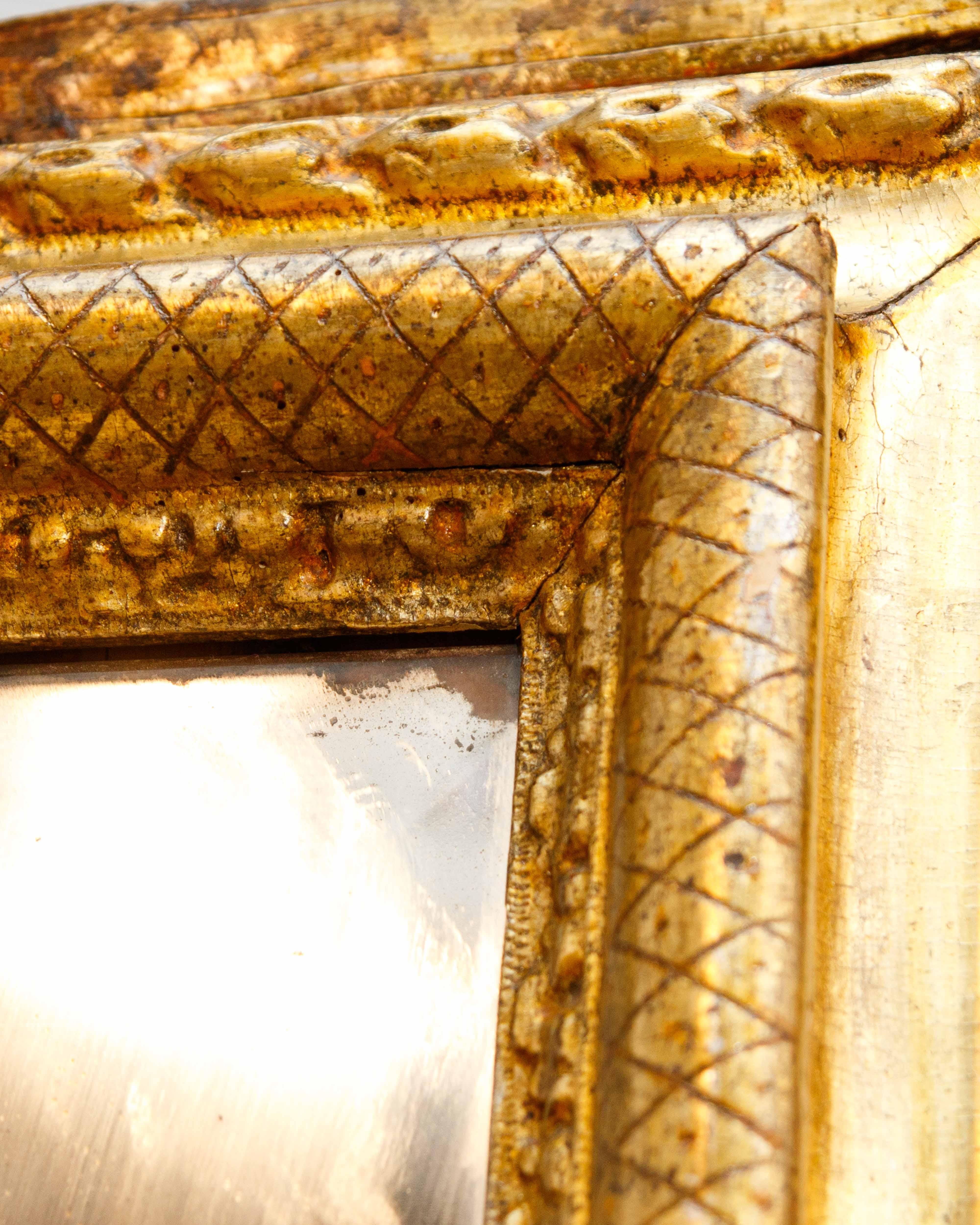 piemontesischer Spiegel, Louis XVI, vergoldetes Holz im Zustand „Gut“ im Angebot in Milan, IT