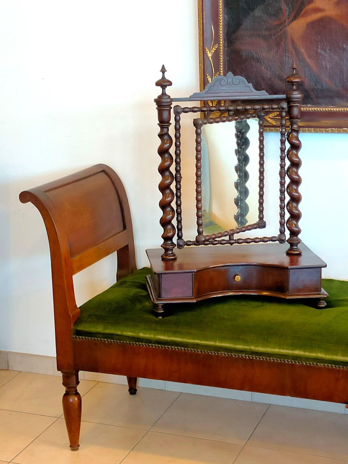 Specchiera Toilette Antica ballerina, seconda Metà ‘800 – Stile Eclettico In condizioni buone in vendita a Cesena, FC