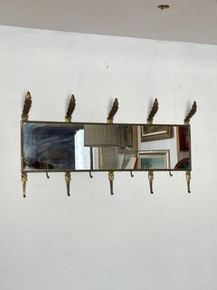 Vintage Mirror with Hanger in Brass Classic Style