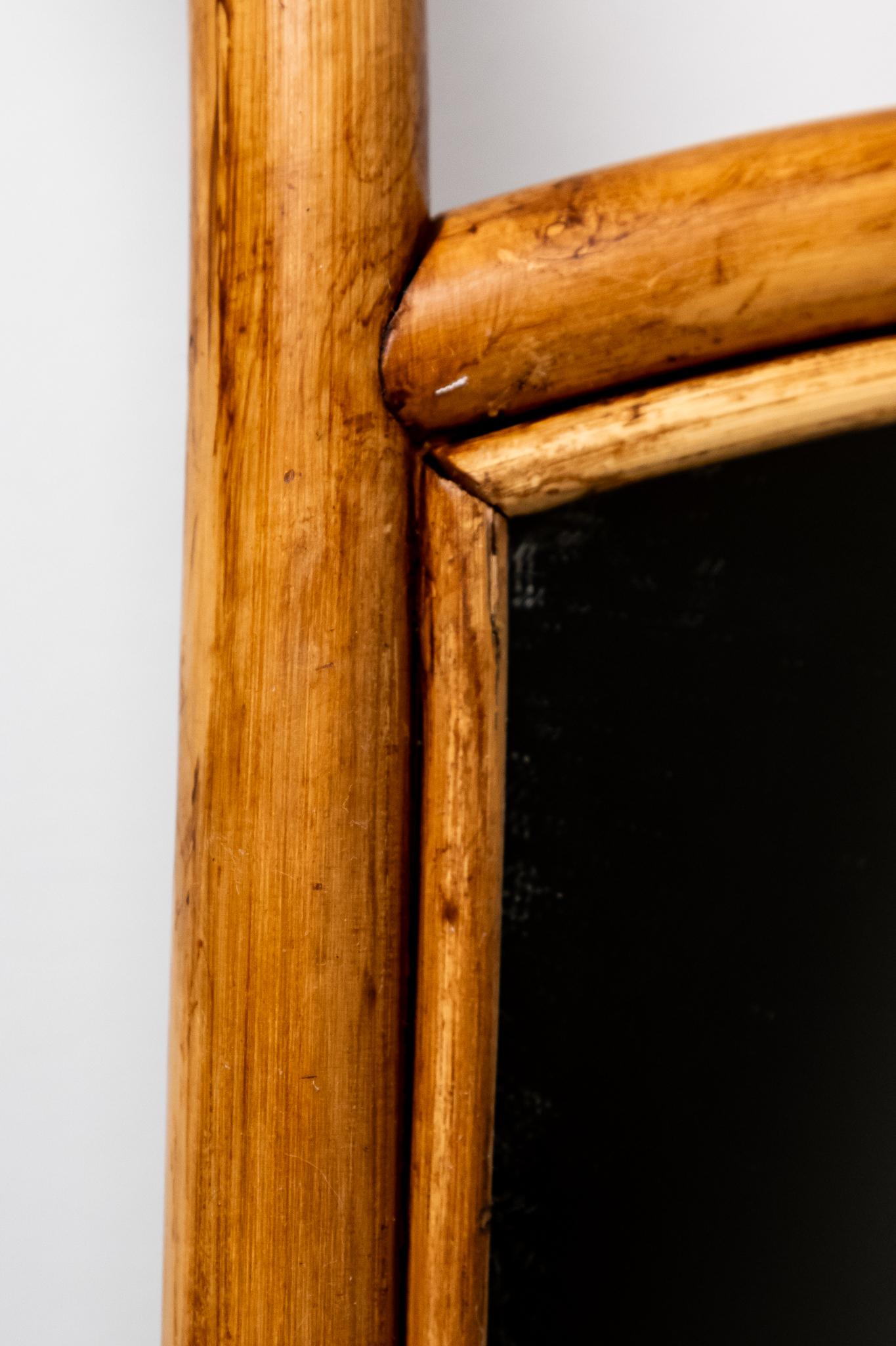 Italian Miroir vintage en bambou et rotin, 1960s en vente