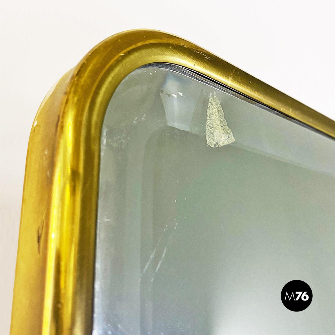 Specchio A Figura Intera NicBex Ad Arco Con Cornice In Lega – 162x53 Cm, Oro Spazzolato, Vetro Antisfondamento