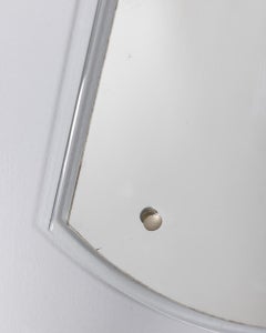 Vintage 1960s glass wall mounted teardrop mirror Italian design