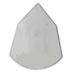 Vintage 1960s glass wall mounted teardrop mirror Italian design