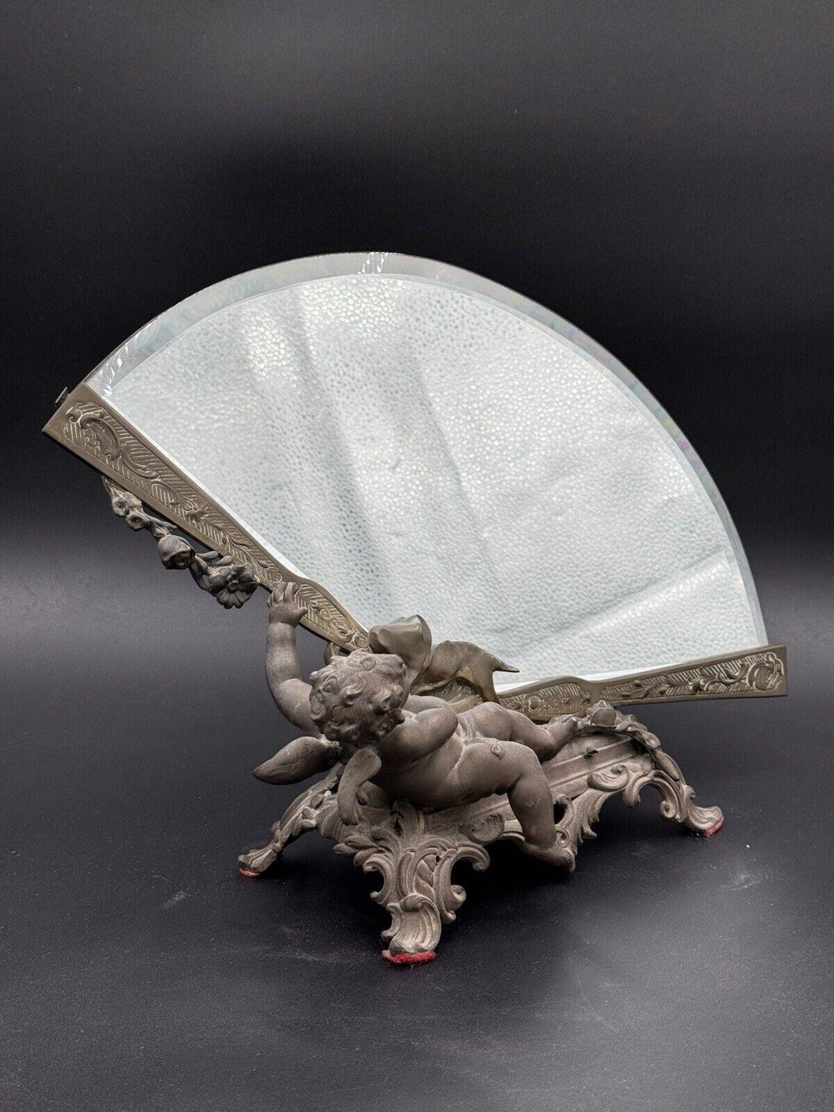 Art Deco 1900's Eitelkeitsspiegel (Bronze) im Angebot