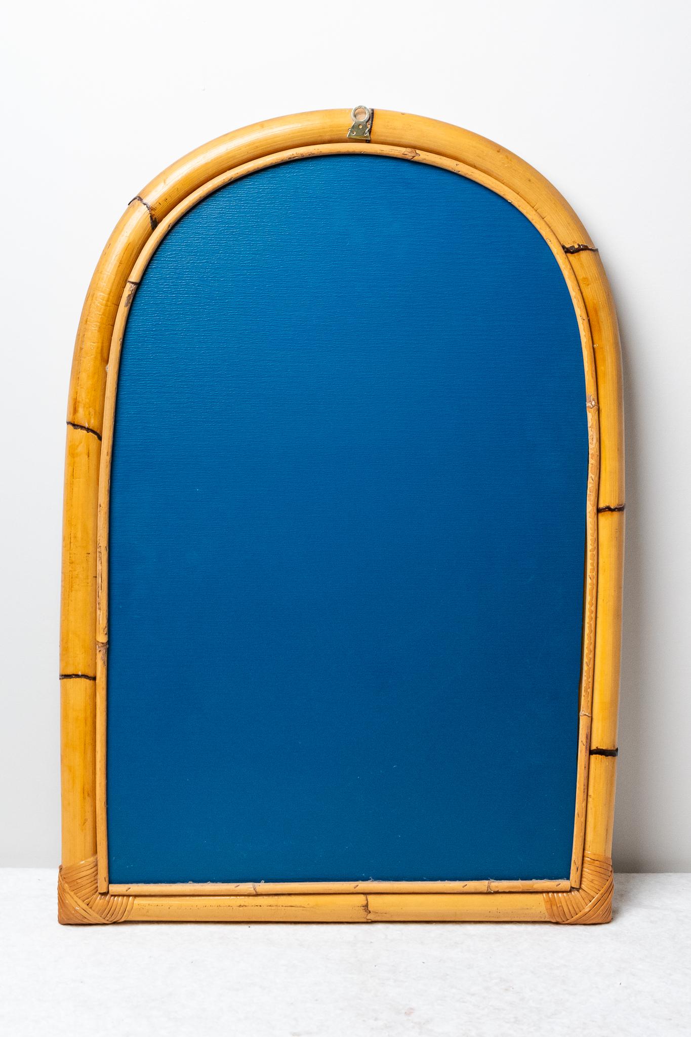 Specchio ad arco in bambù , Anni '70 In condizioni buone in vendita a Bastia Umbra, IT