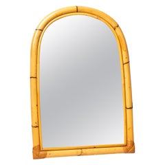 Arched bamboo mirror , 1970s
