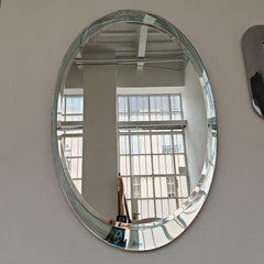 1960s double beveled glass mirror attr. Rimadesio