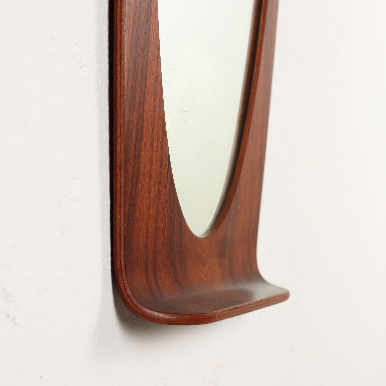 Mirror Anni 60s rectangular wall mirror For Sale