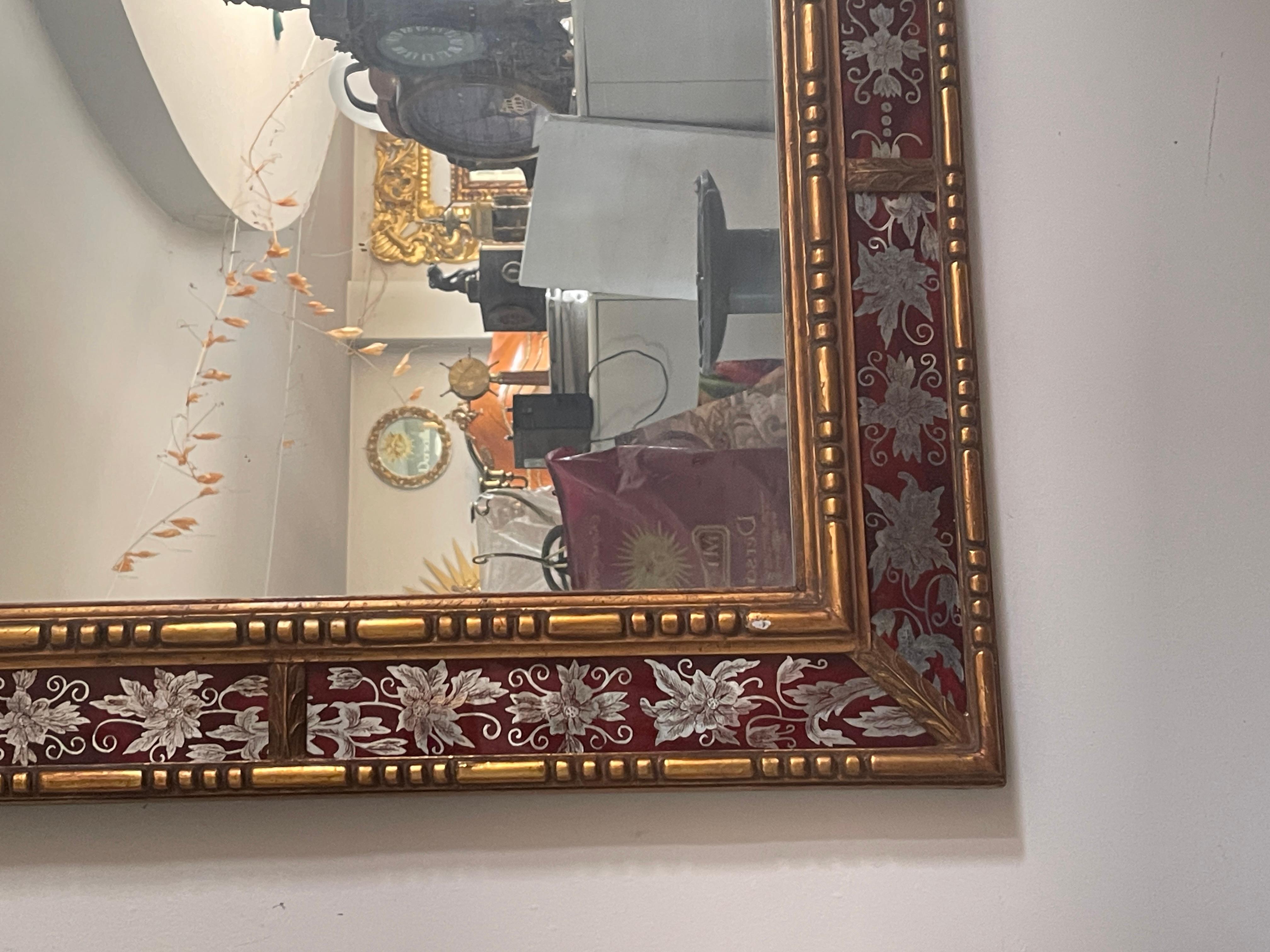 Espejo Antiguo con Marco Dorado en Estilo Barroco - Elegancia y Refinamiento Italian en venta
