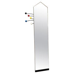 Specchio Appendiabiti da Parete Memphis Style 1980’s Modernariato