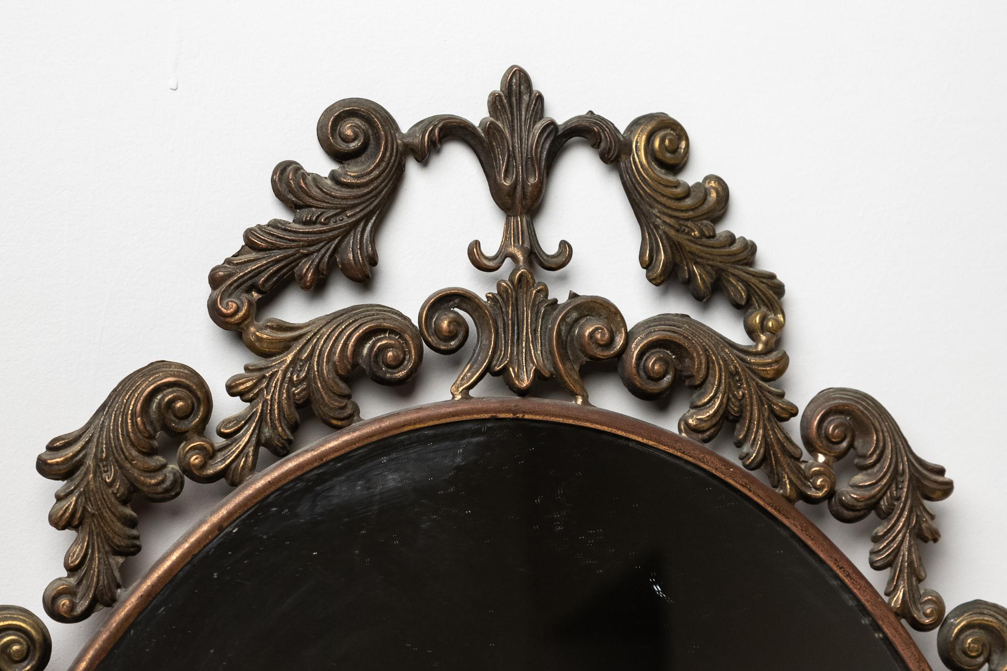 Baroque Miroir en bronze baroque, années 1930 en vente