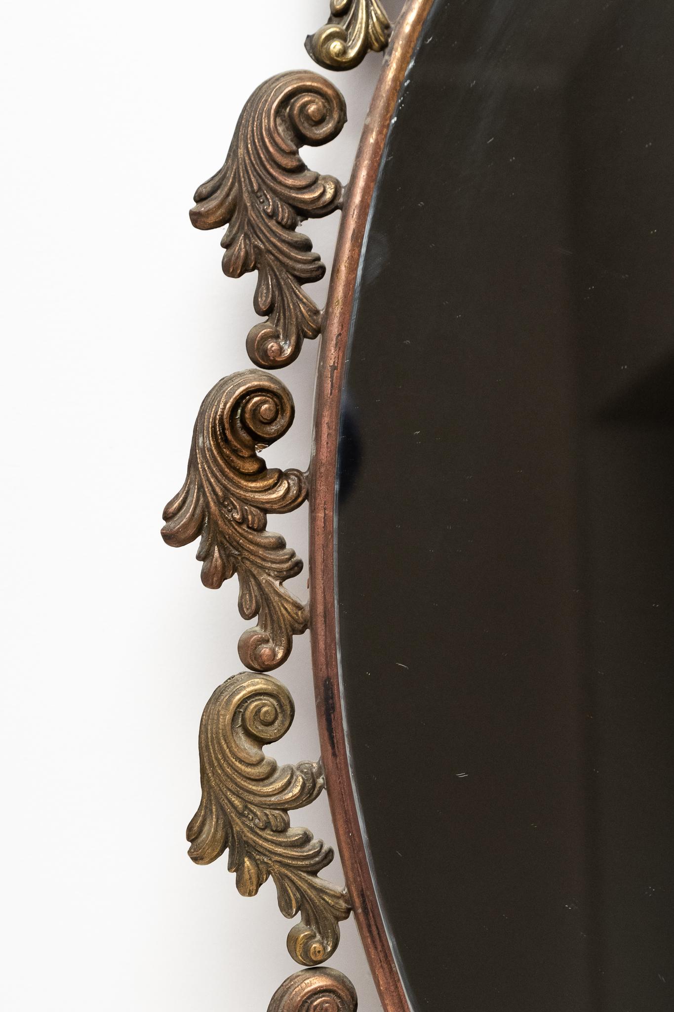 Italian Miroir en bronze baroque, années 1930 en vente