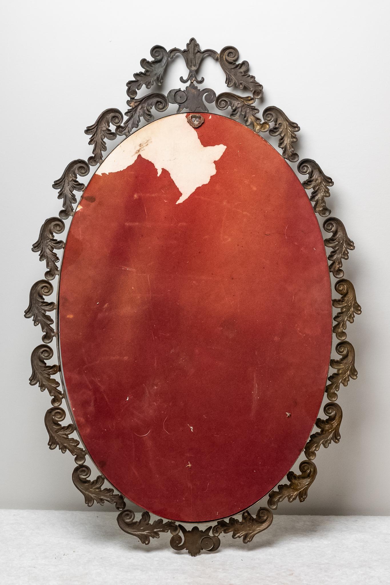 Mid-20th Century Miroir en bronze baroque, années 1930 en vente