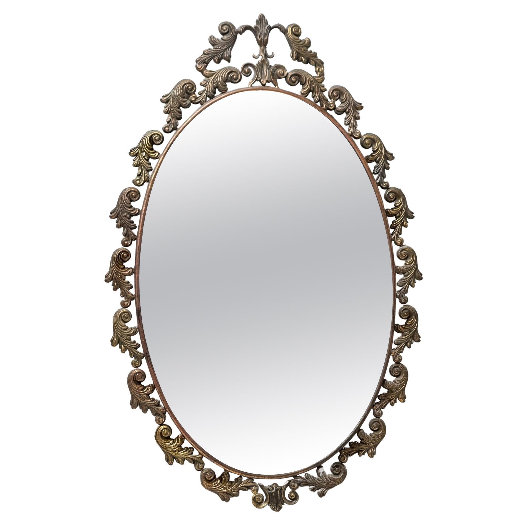 Baroque bronze mirror, 1930s