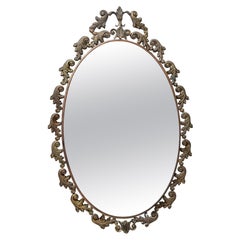 Miroir en bronze baroque, années 1930