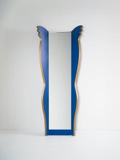 Specchio Blu e Oro Maletik Collection by Borek Sipek per Maletti Italy 80'S