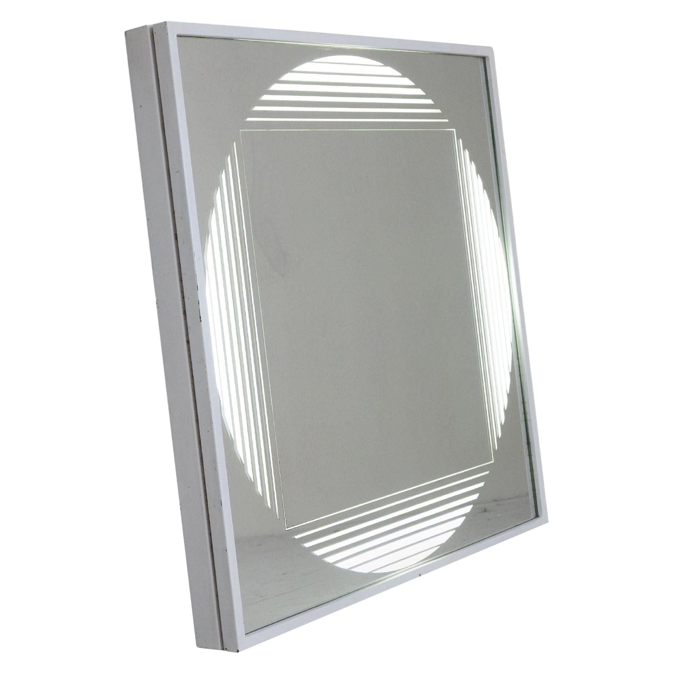 Specchio “Brama” bianco, Gianni Celada, FontanaArte, 1970