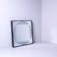 Specchio “Brama” nero, Gianni Celada, FontanaArte, 1970