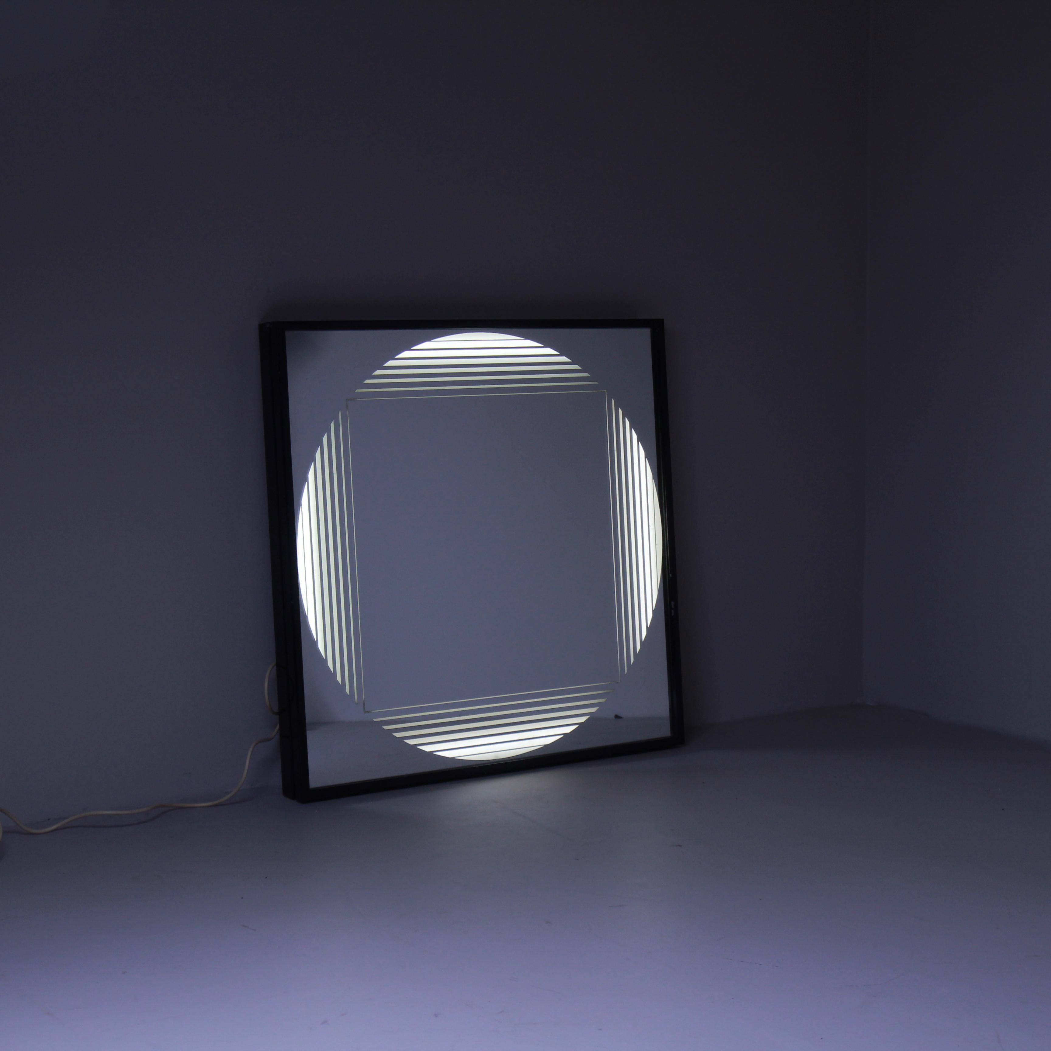 Mid-Century Modern Miroir noir 
