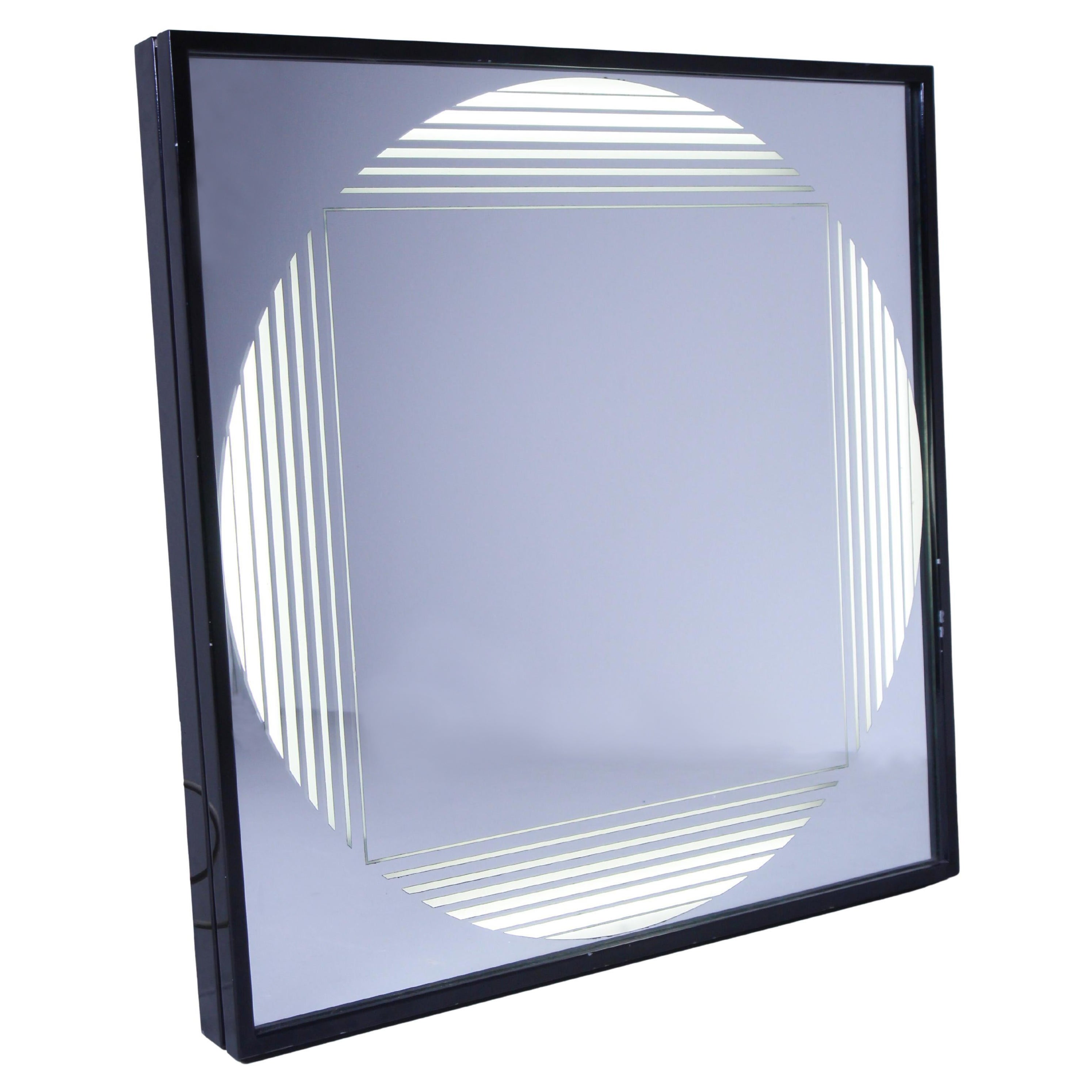 Miroir noir "Brama", Gianni Celada, FontanaArte, 1970 en vente