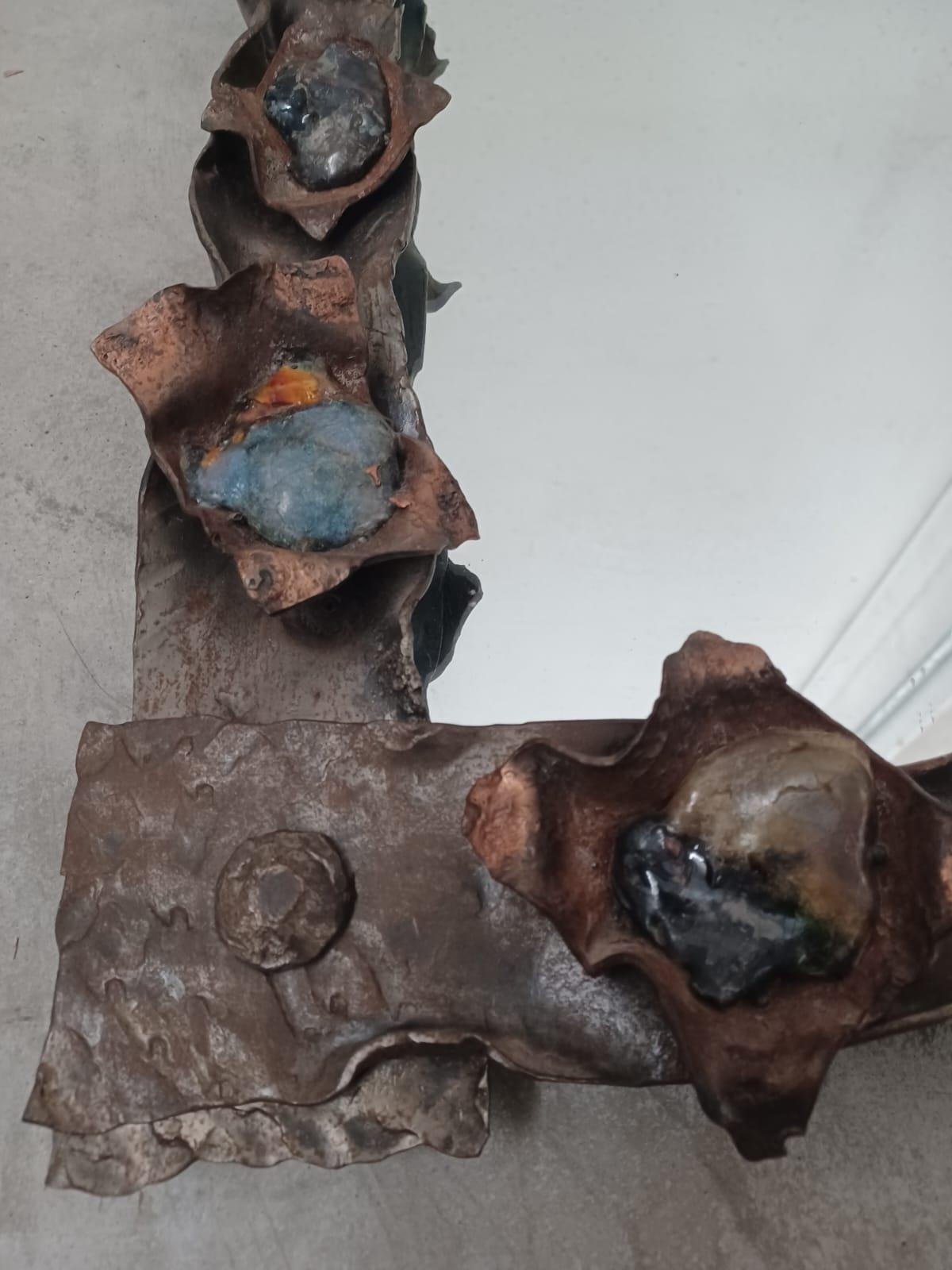 Brutalist Mirror For Sale 2