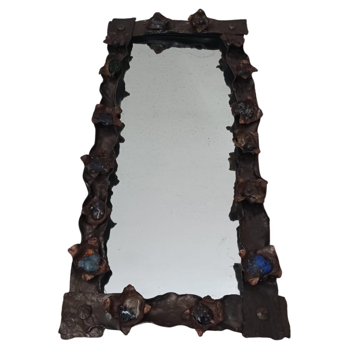 Brutalist Mirror For Sale
