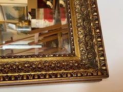 Vintage 1980s classic Italian wood mirror