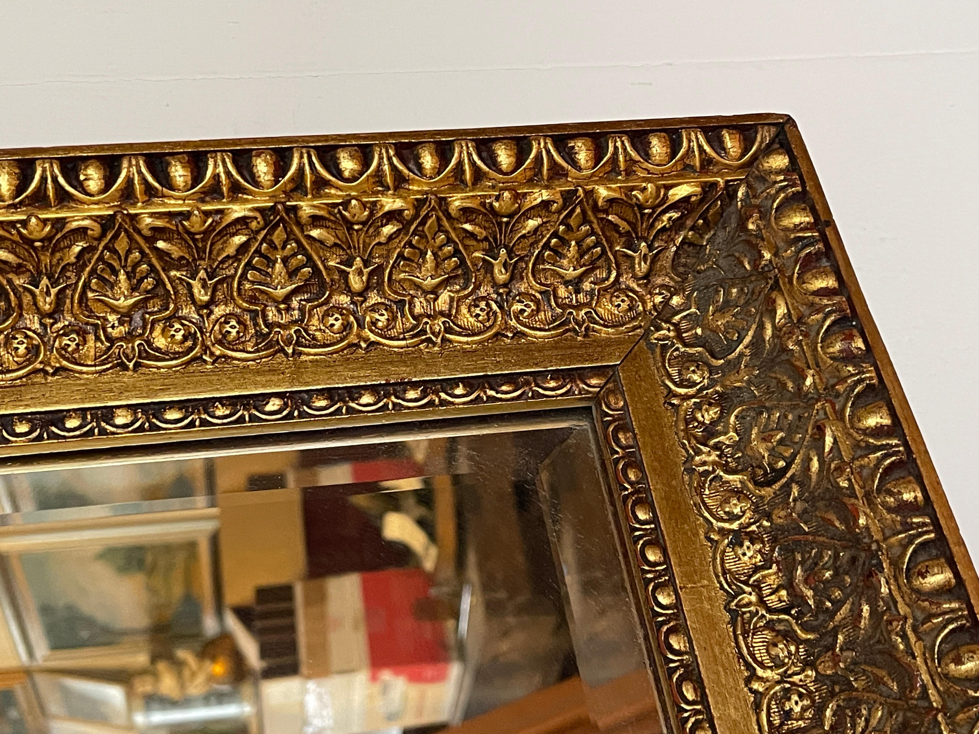 Specchio classico italiano in legno vintage anni '80 Italian en venta