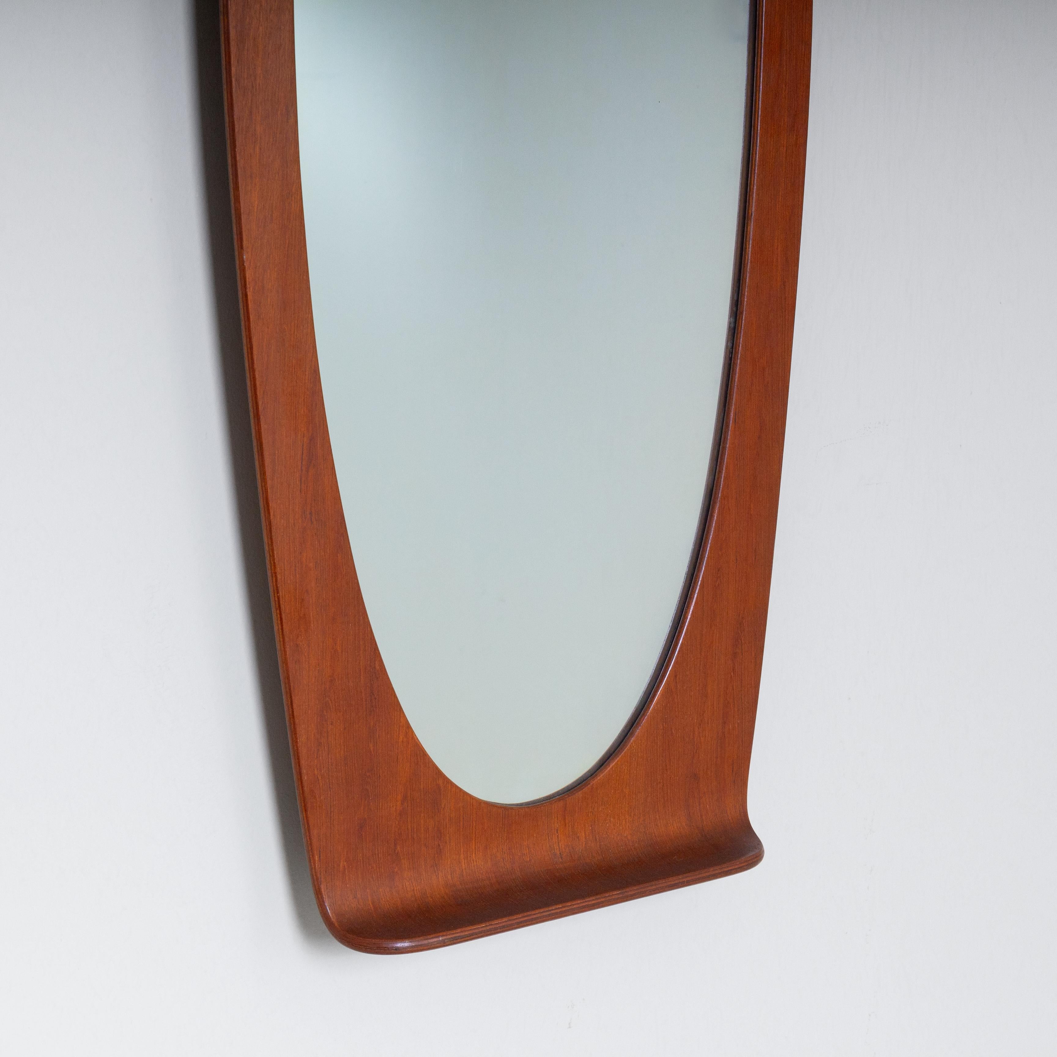 Mid-Century Modern Miroir à cadre en bois, Campo e Graffi, 1960 en vente
