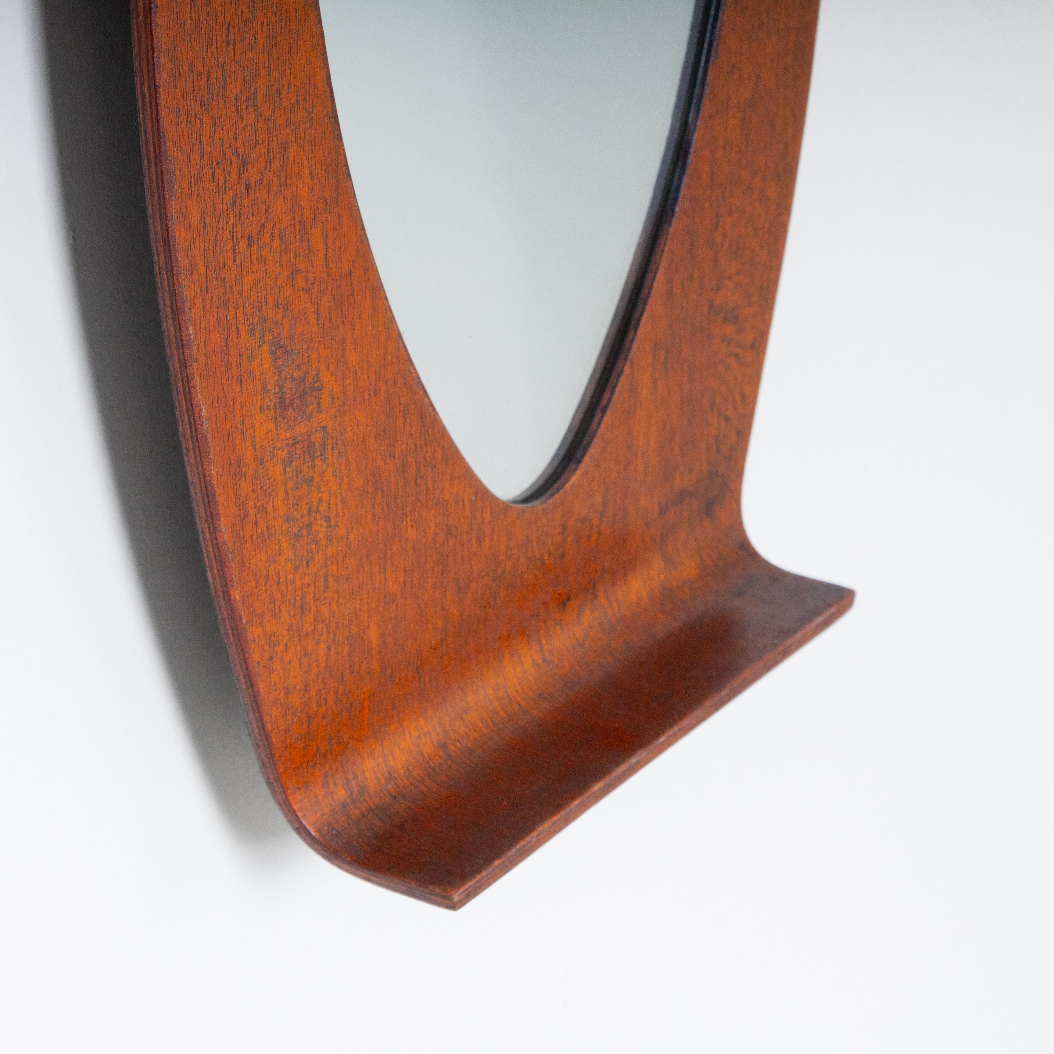 Miroir à cadre en bois, Campo e Graffi, 1960 Bon état - En vente à Milano, Lombardia
