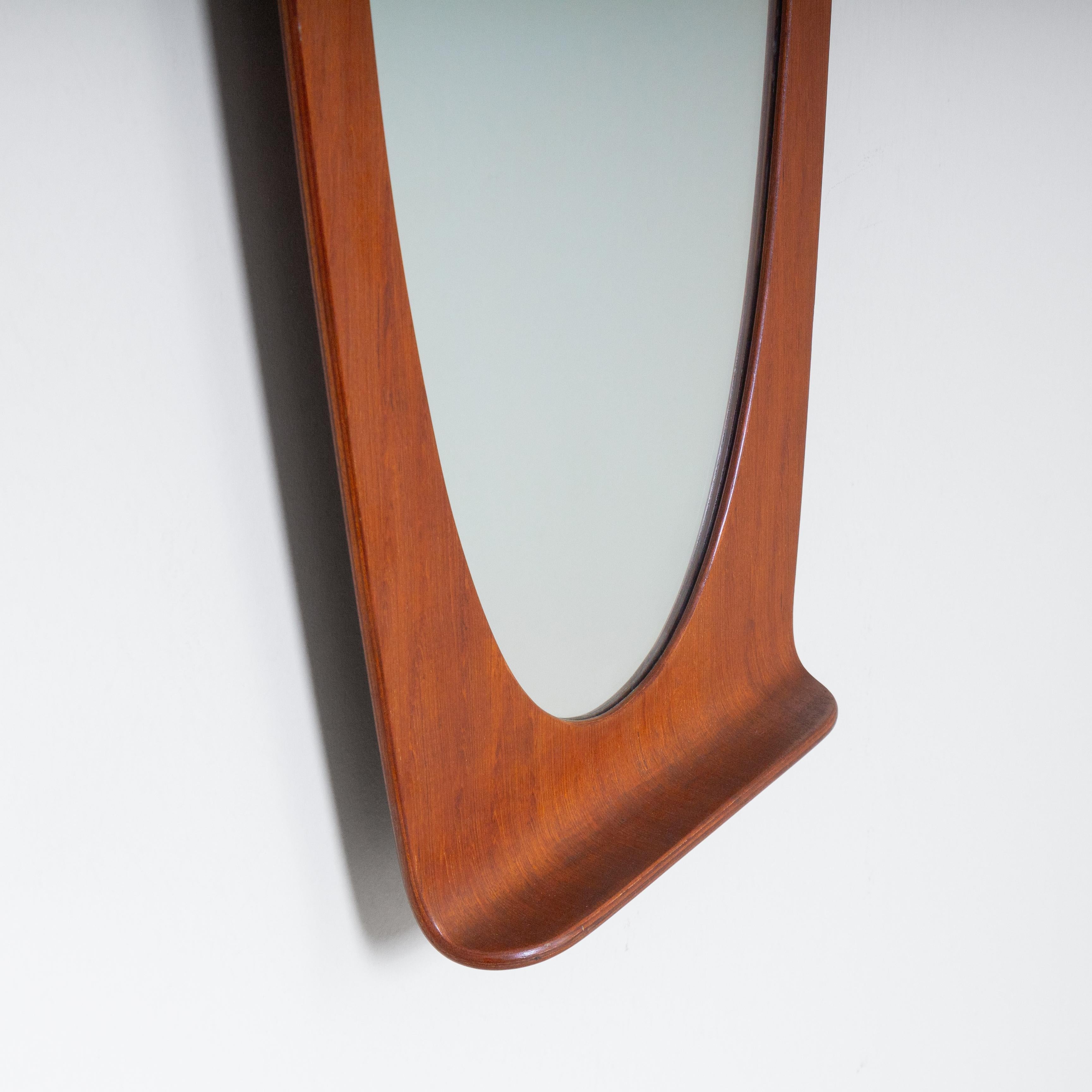 Miroir à cadre en bois, Campo e Graffi, 1960 Bon état - En vente à Milano, Lombardia