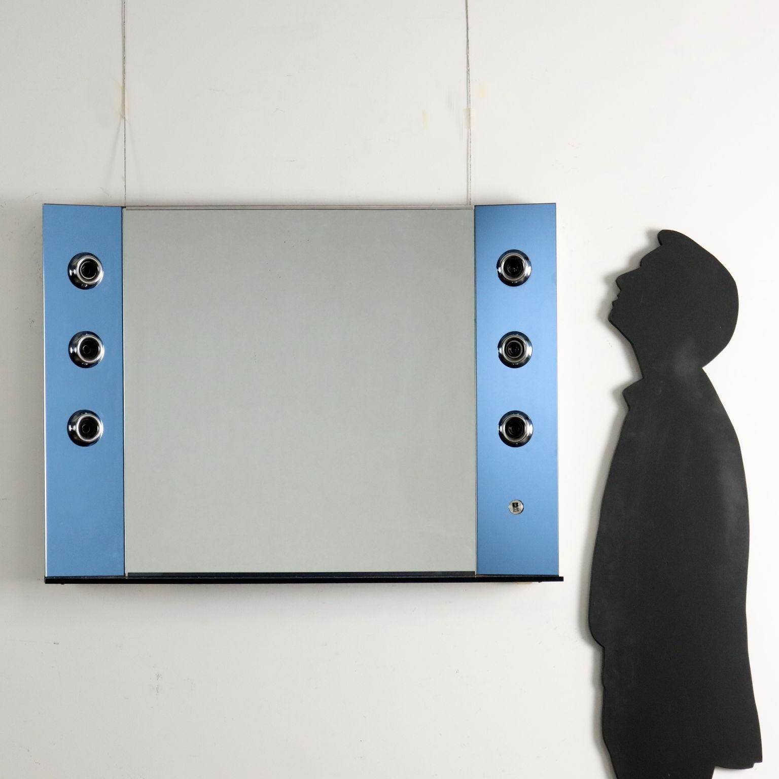 Mid-Century Modern Specchio con Luci Anni 60 For Sale