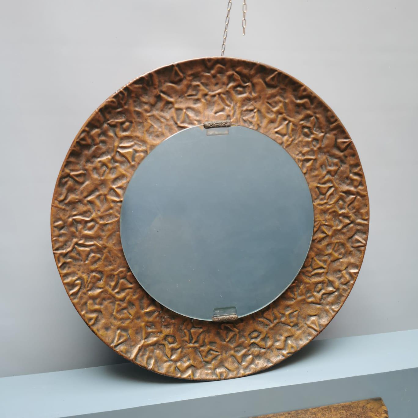 Mid-Century Modern Specchio Con Mensola di Angelo Bragalini en vente