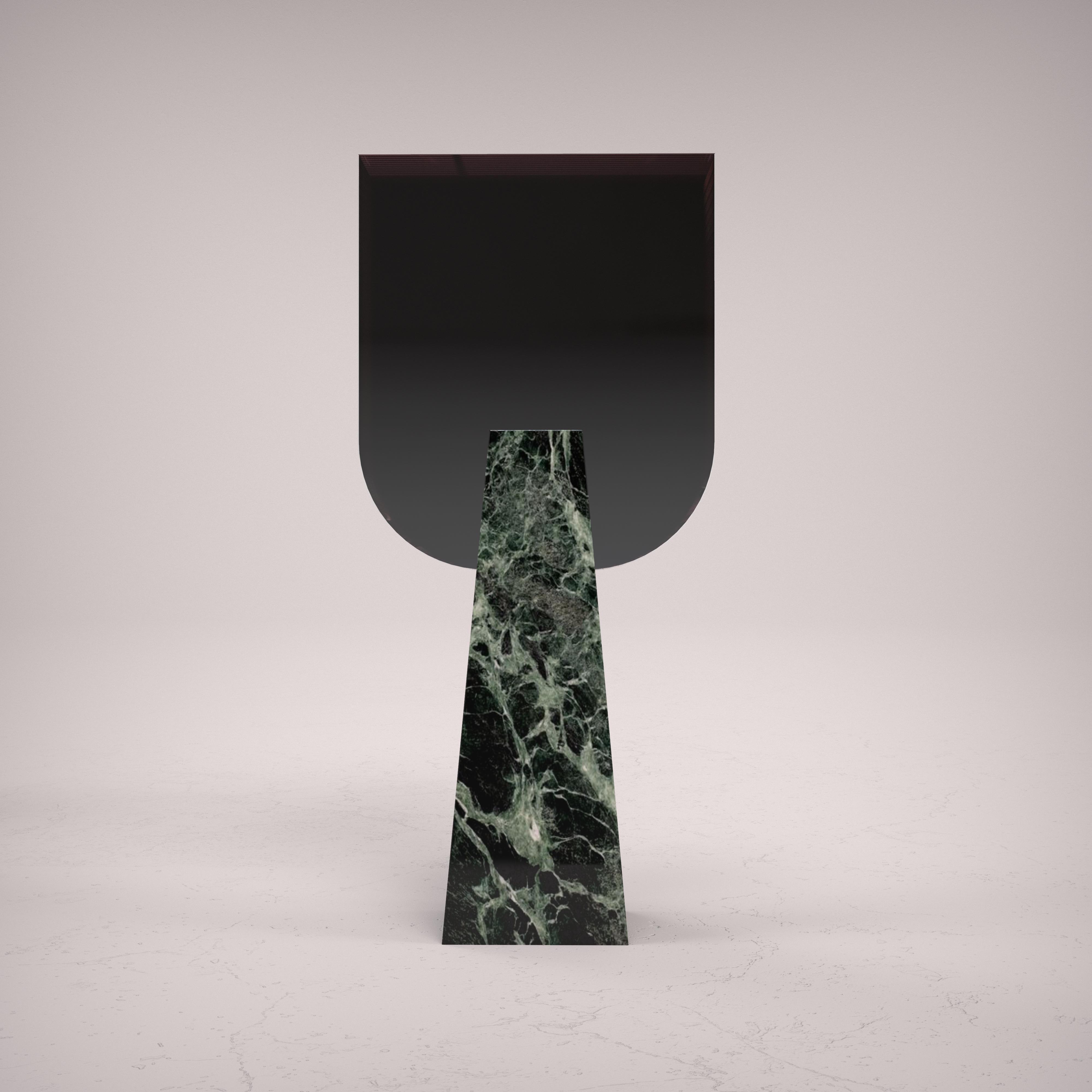 Italian Specchio contemporaneo in marmo Verde Alpi by Carcino Design For Sale