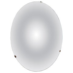 Convex mirror with bronze frame