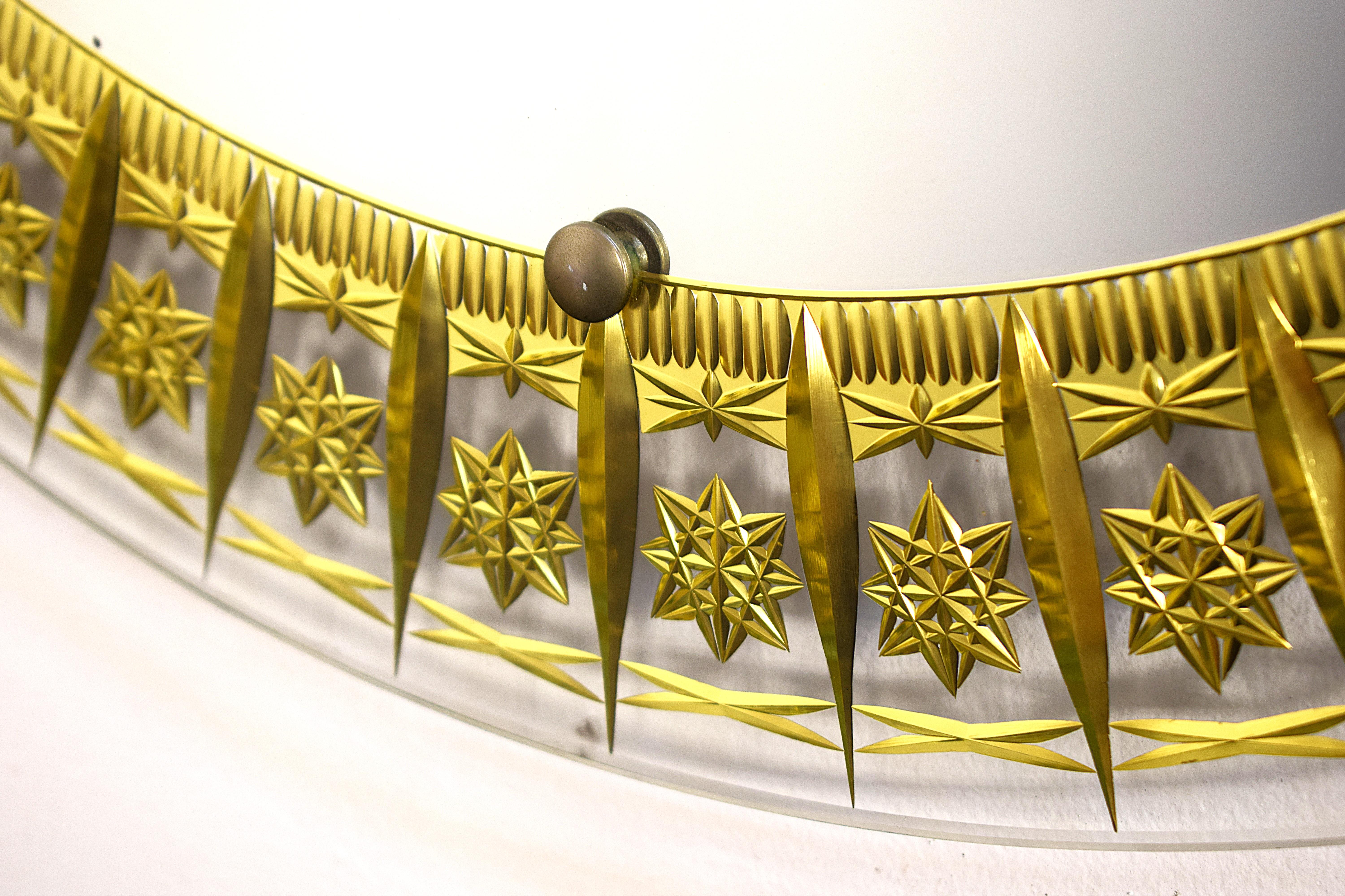 Mid-20th Century Specchio Cristal Art, anni '50 circa in vendita