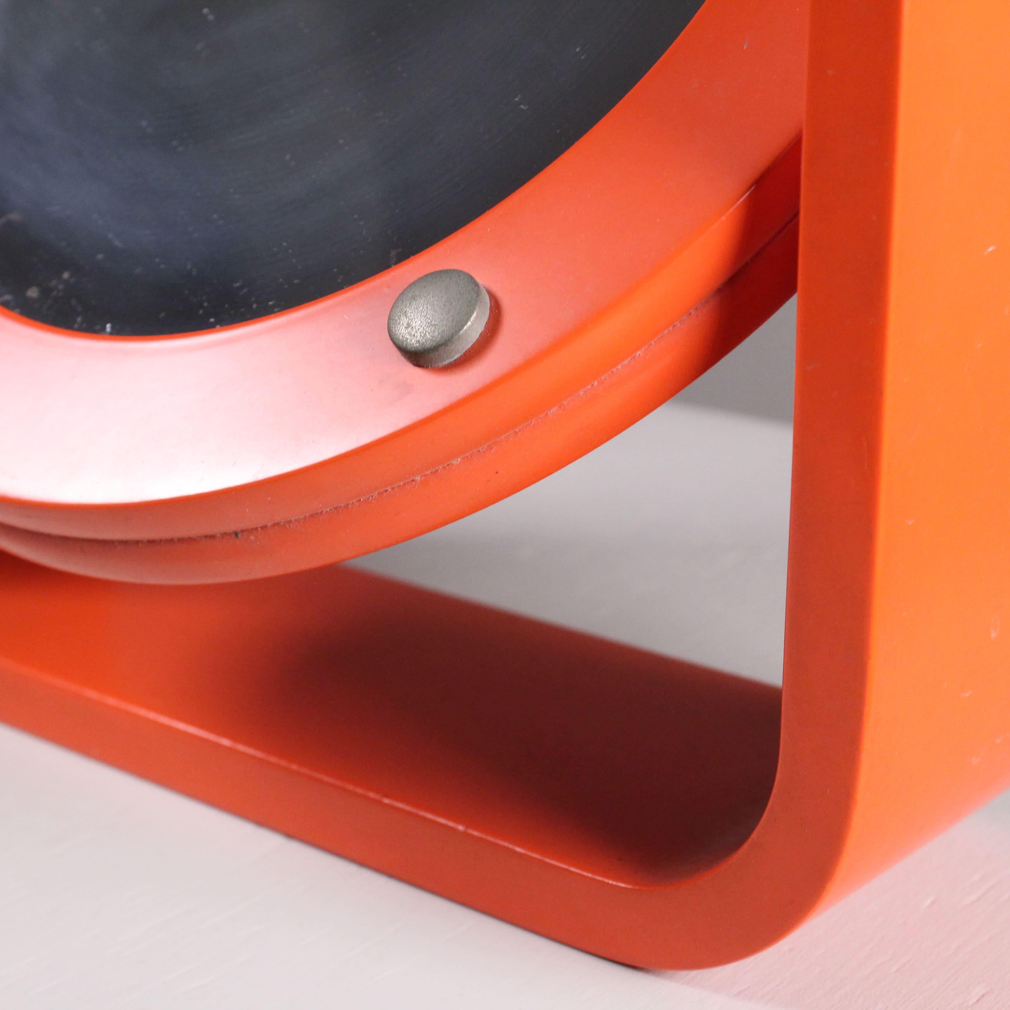 Mid-20th Century orange standing mirror For Sale