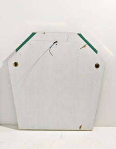Wall Mirror with 1 integrated light Mid-Century Modern Production Italy 80s