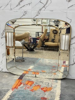 Espejo De Pared Con Par De Apliques 70s Hollywood Regency Design