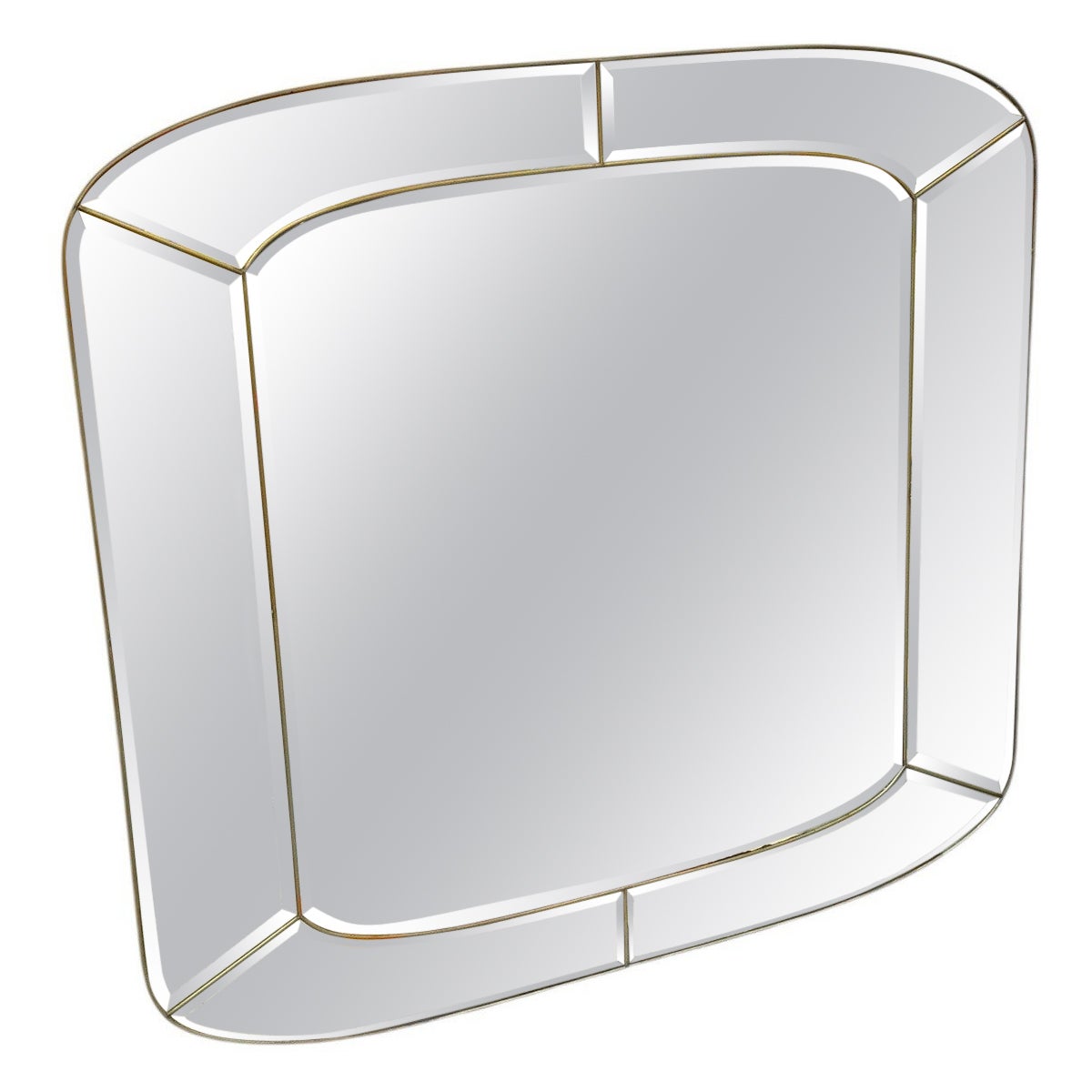 Miroir mural avec paire d'appliques 70s Hollywood Regency Design en vente