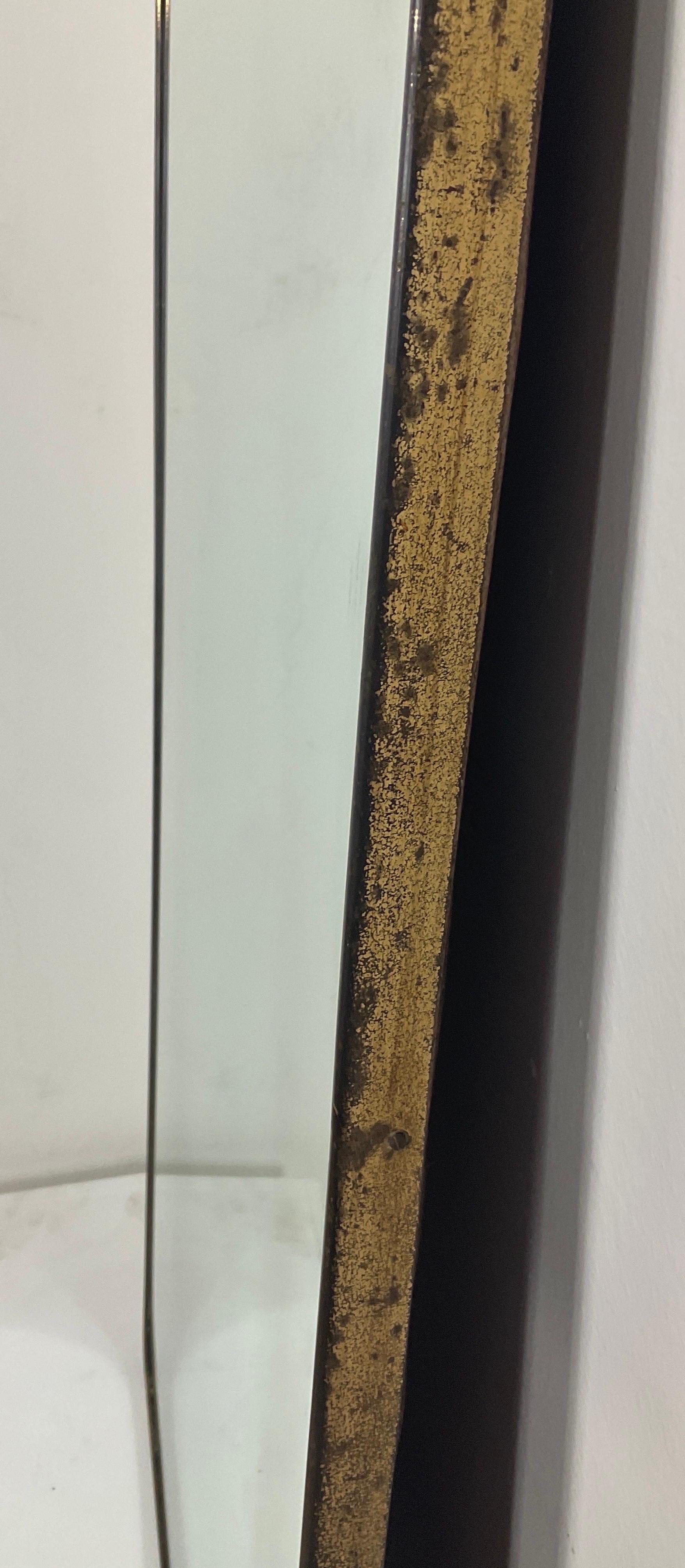 Specchio bagno 130cm con cornice in alluminio oro spazzolato - Talas