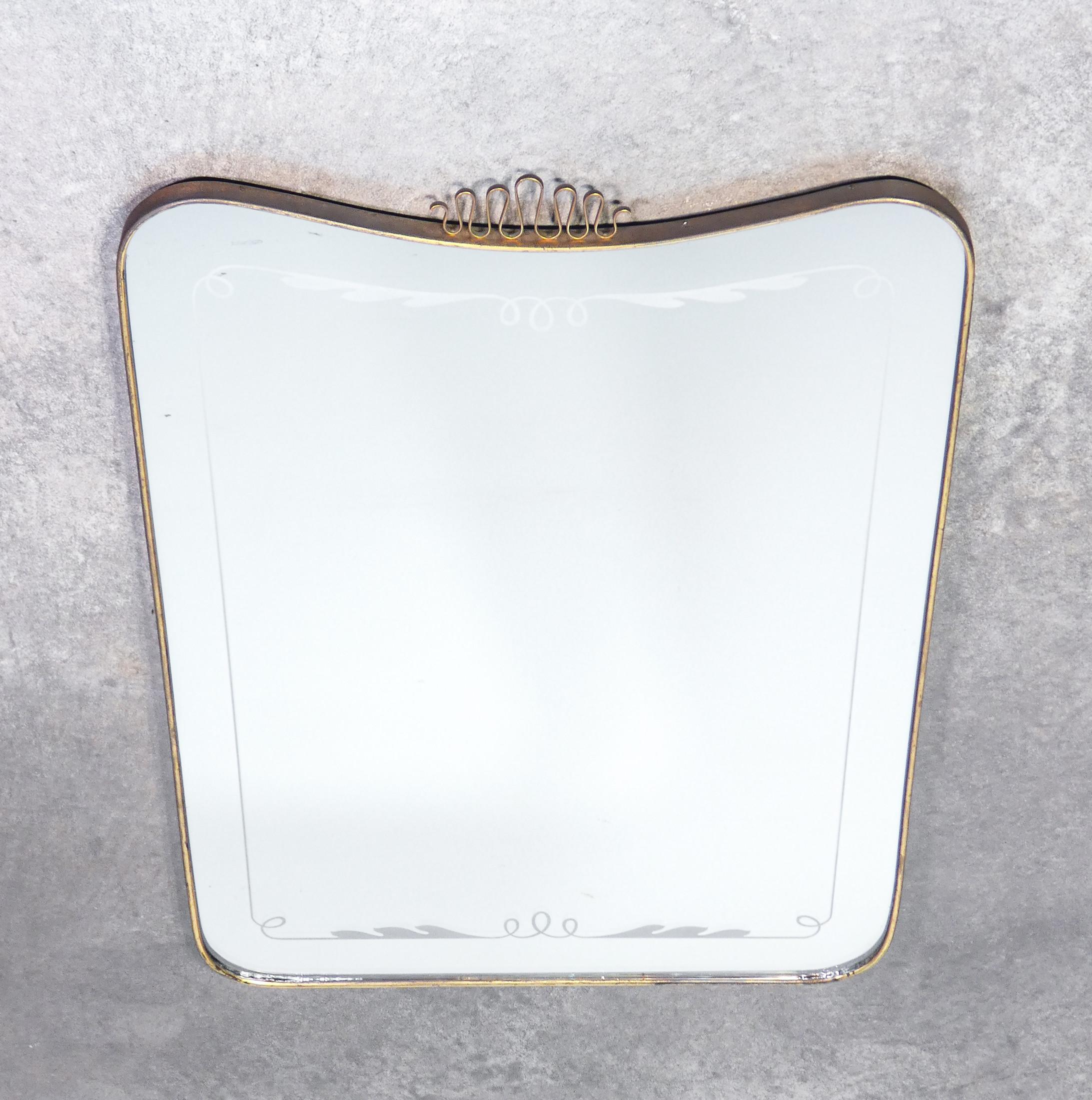 Wall mirror, design Giò PONTI. Italy, 50s 2