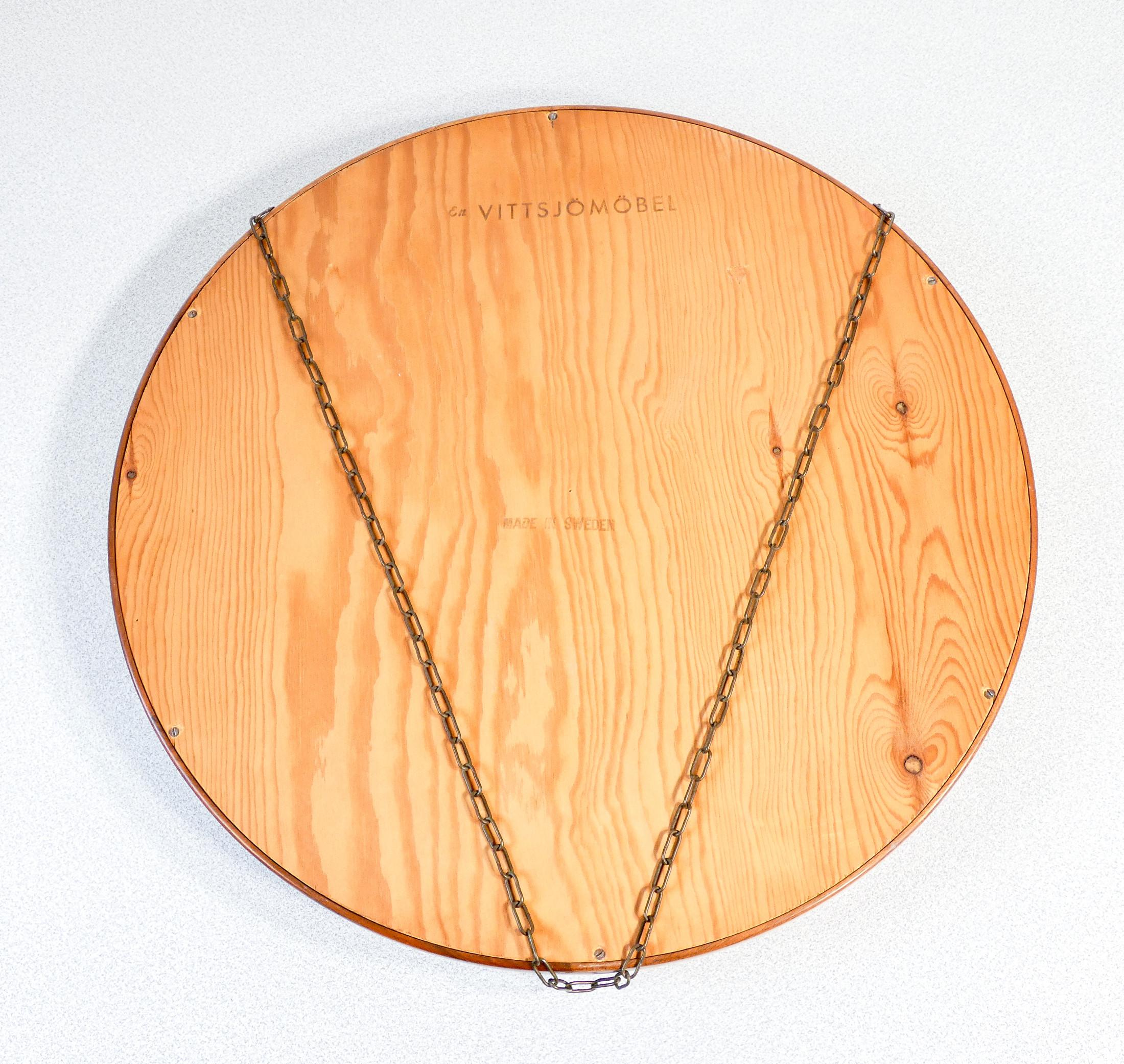 Mid-20th Century Wall mirror, design U. & O. KRISTIANSSON for Vittsjö Möbel. Sweden, 1960s For Sale