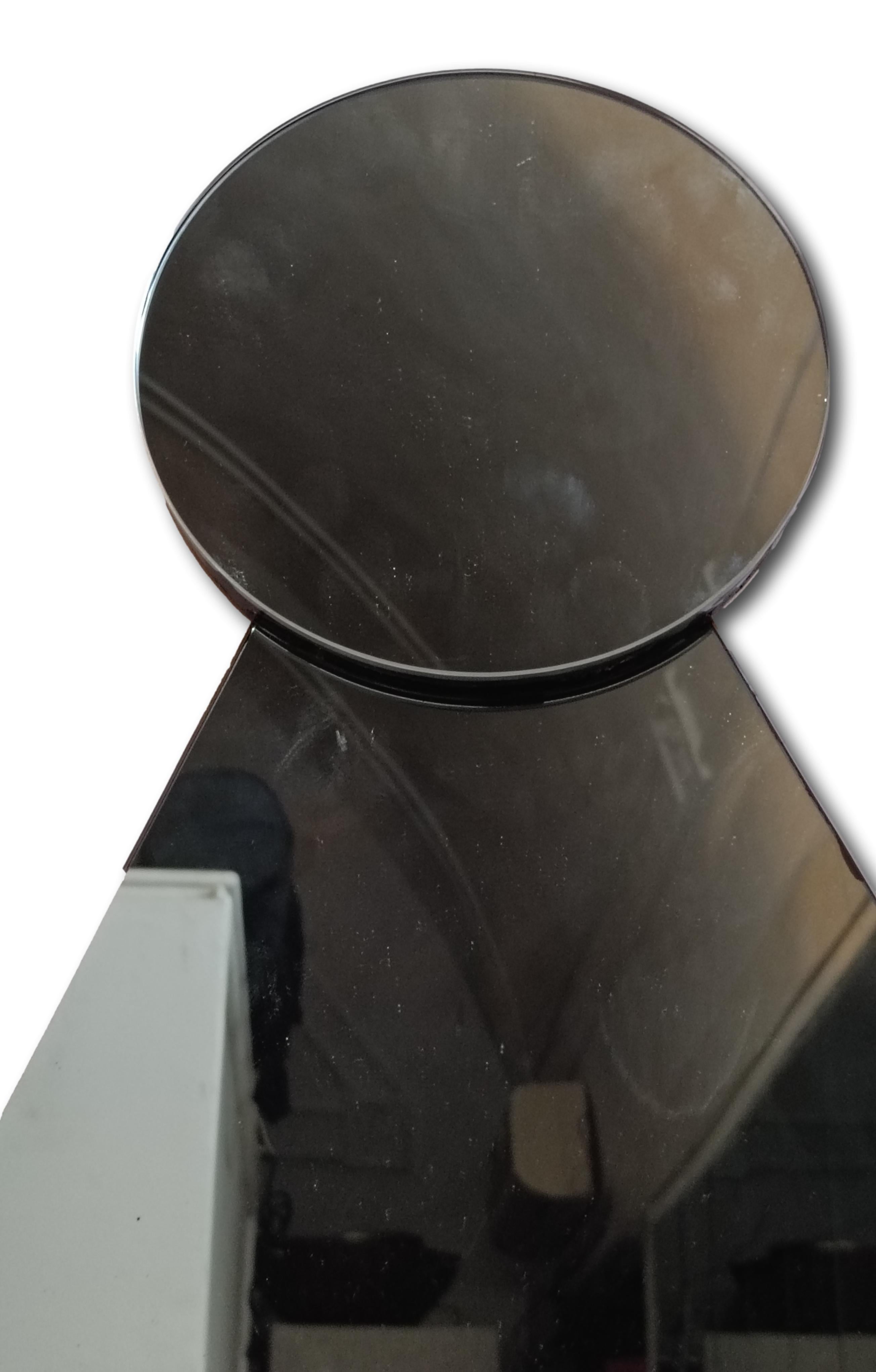 Italian Triangular Shaped Wall Mirror with Three Circular Mirrors, Italy 1970s For Sale