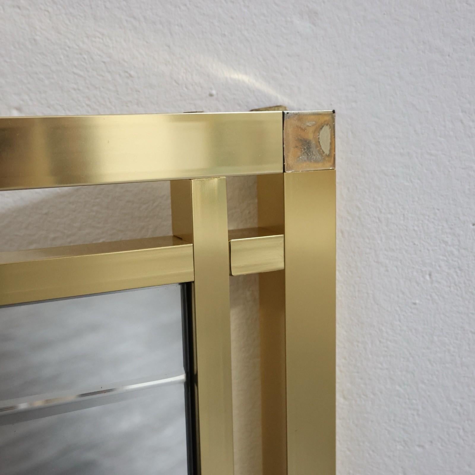 Métal Specchio Da Parete Hollywood Regency Design 1970 Modernariato en vente