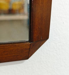 Mid-Century Modern 1960/70s Rectangular Wooden Wall Mirror