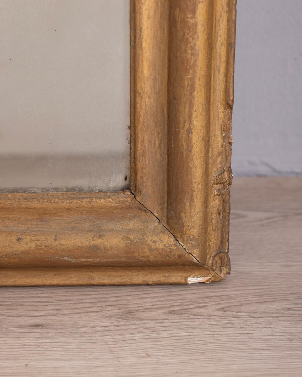 Specchio da parete in legno dorato e decorato inizio xx secolo in stile Barocco en vente 1